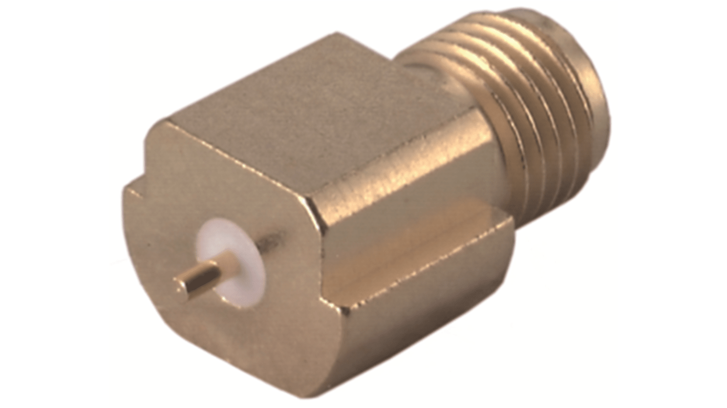 Huber+Suhner クランプ金具 ソケット 基板取付 同軸PCBコネクタ, 82_SMA-S50-0-45/111_NE