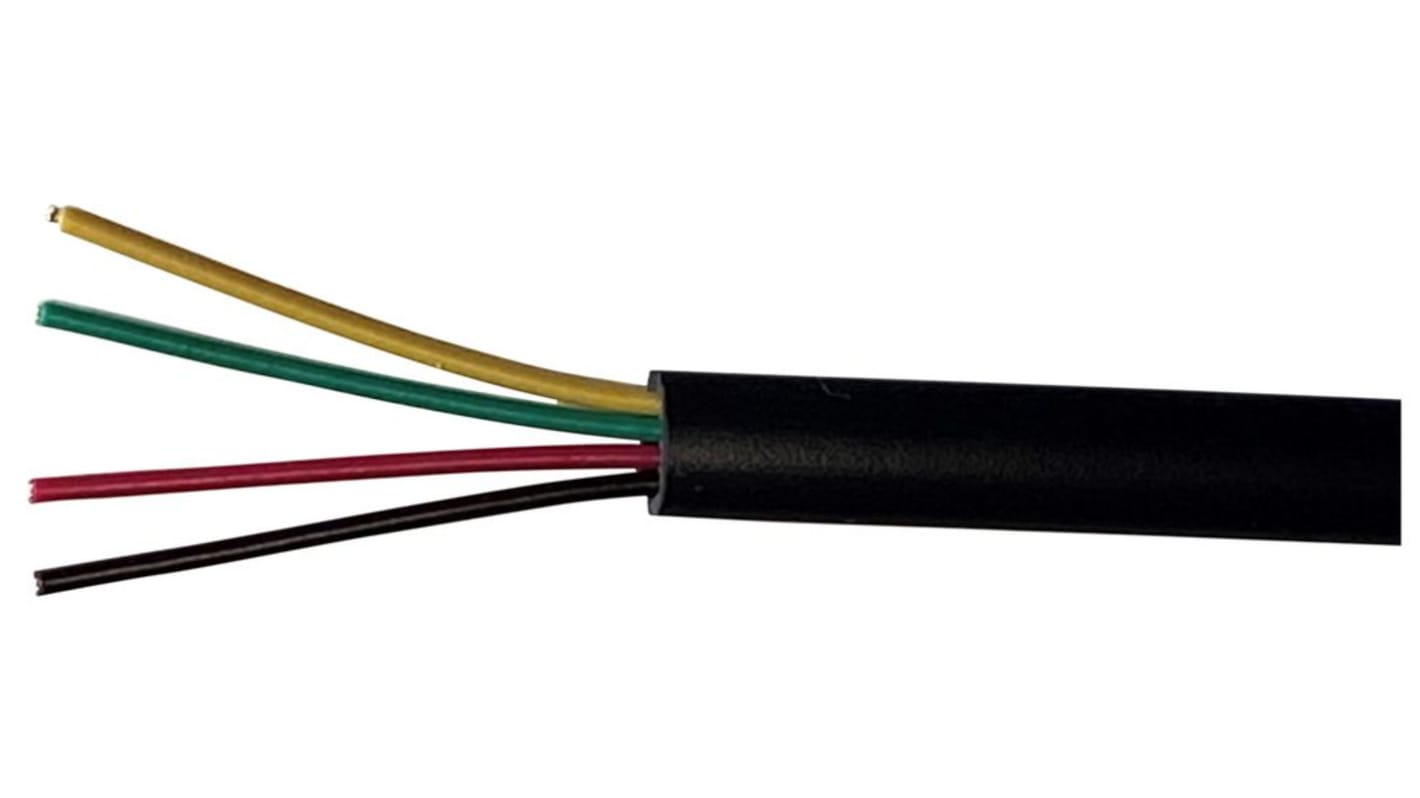 Multicore Telecom PVC 4x0.16mm² BLK 100M