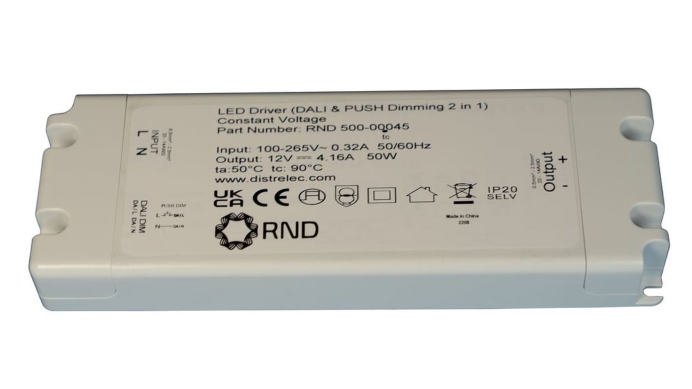 DALI Dimmable CV LED Driver 50W 12V