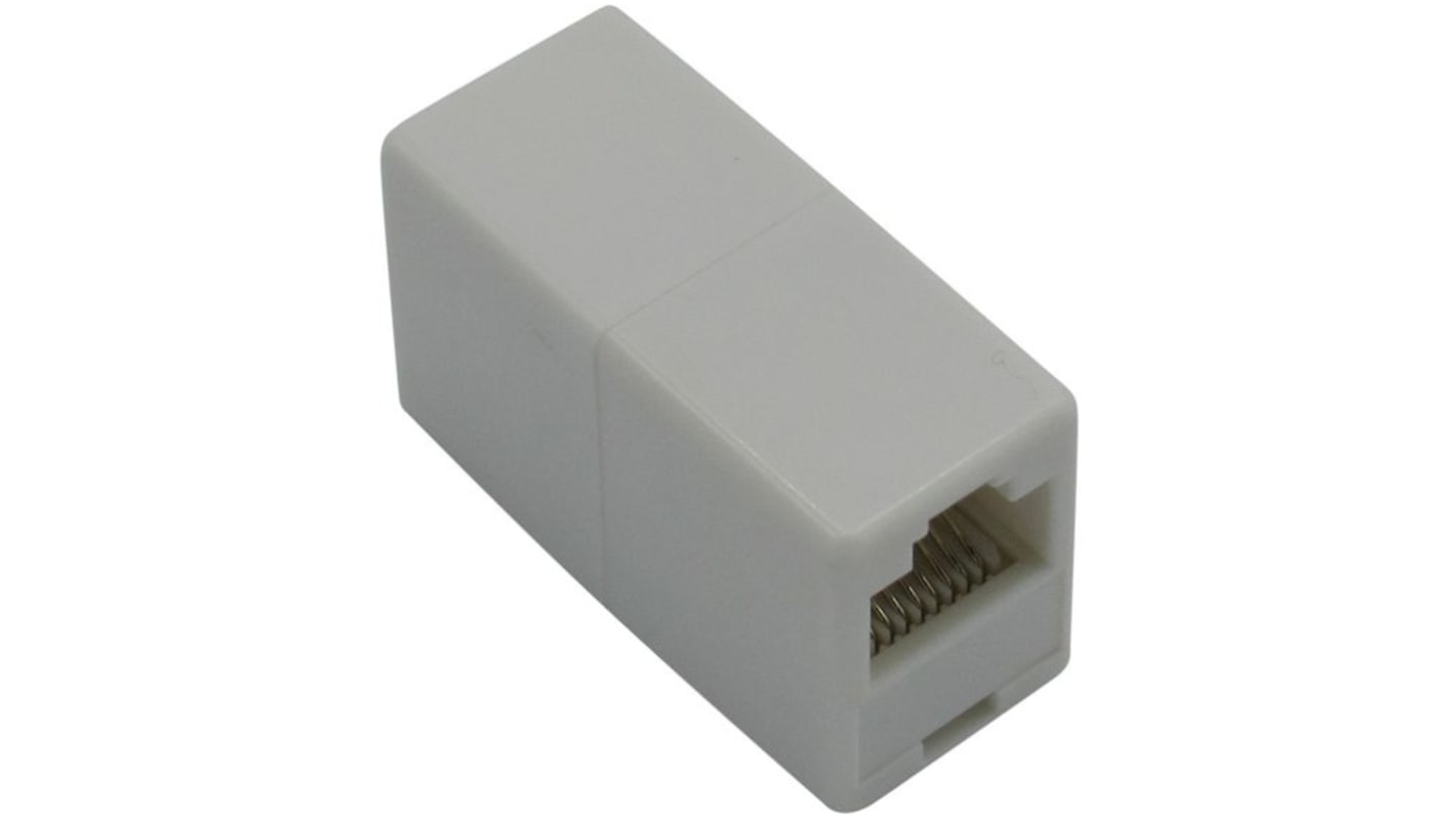 RJ45 inline Coupler CAT5E UTP,  white