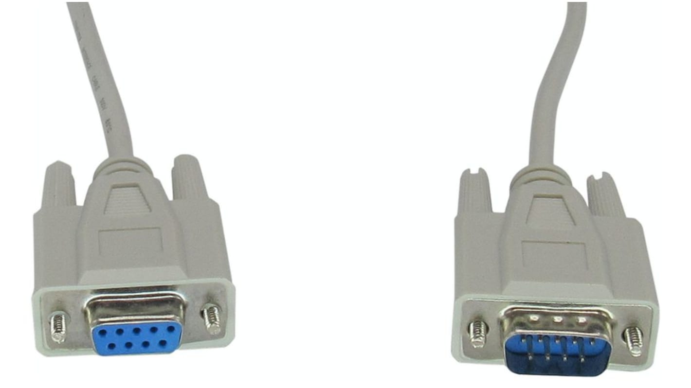 D-sub cable 0.5 m Beige 9-Pin M/F