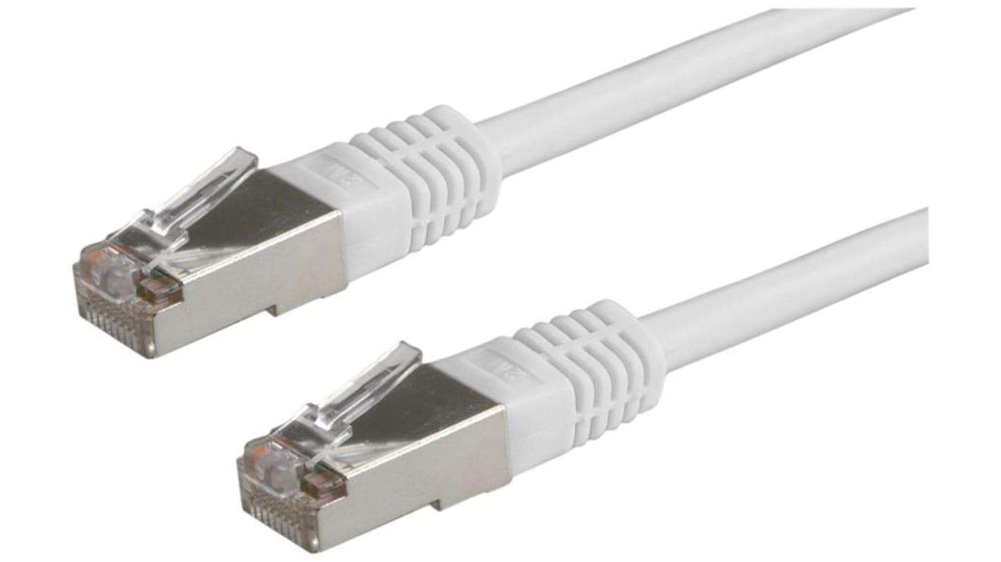 RND RND 765 Ethernetkabel Cat.6, 1m, Grau Patchkabel, A RJ45 SF/UTP Stecker, B RJ45, PVC