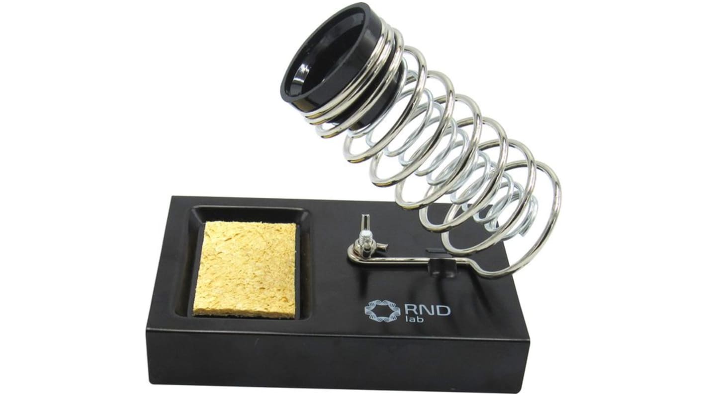 Soldering iron holder with sponge rest