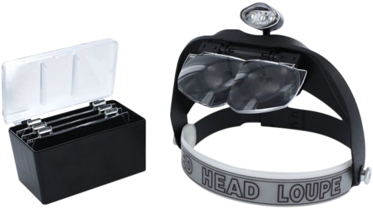 LED Headband Magnifier + 5 lenses