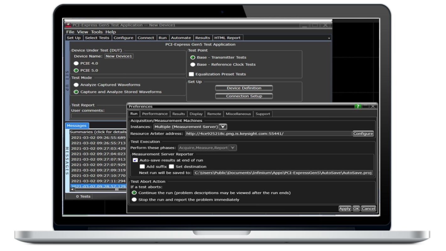 Oscilloscope Analysis Oscilloscope Software for Use with Infiniium Series