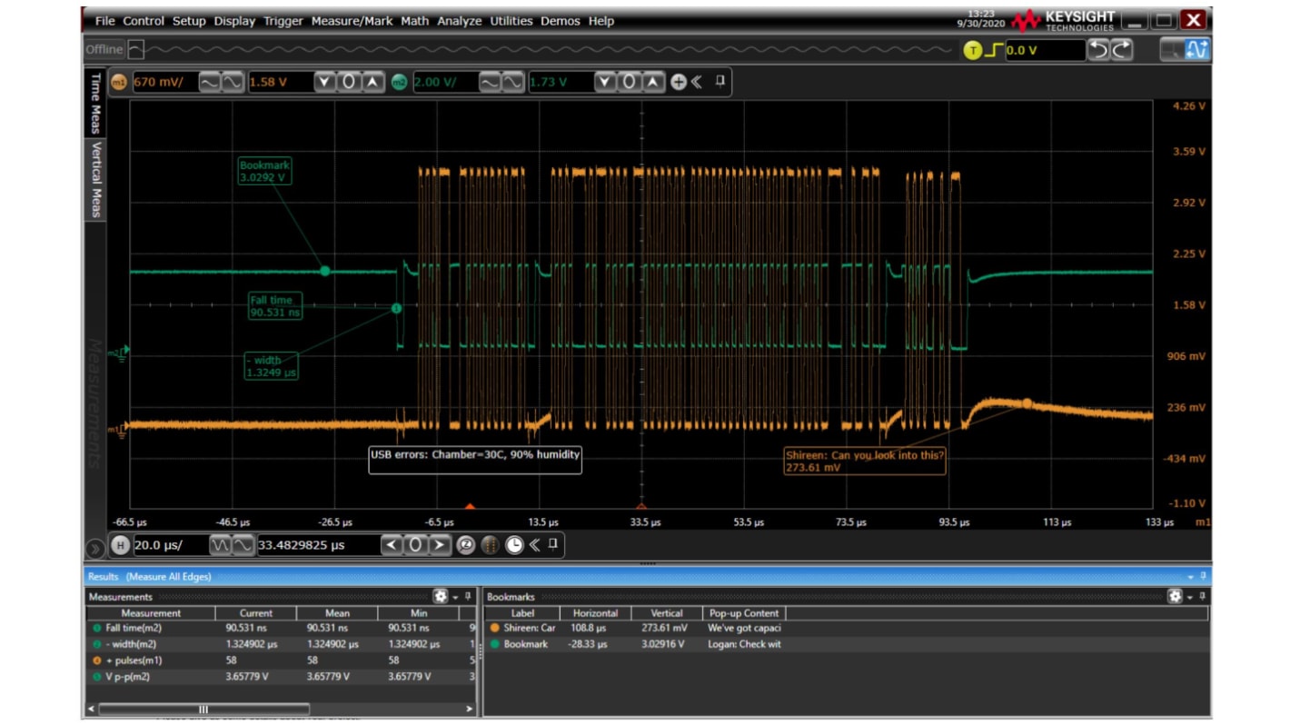 Oscilloscope Analysis Oscilloscope Software for Use with Infiniium Series