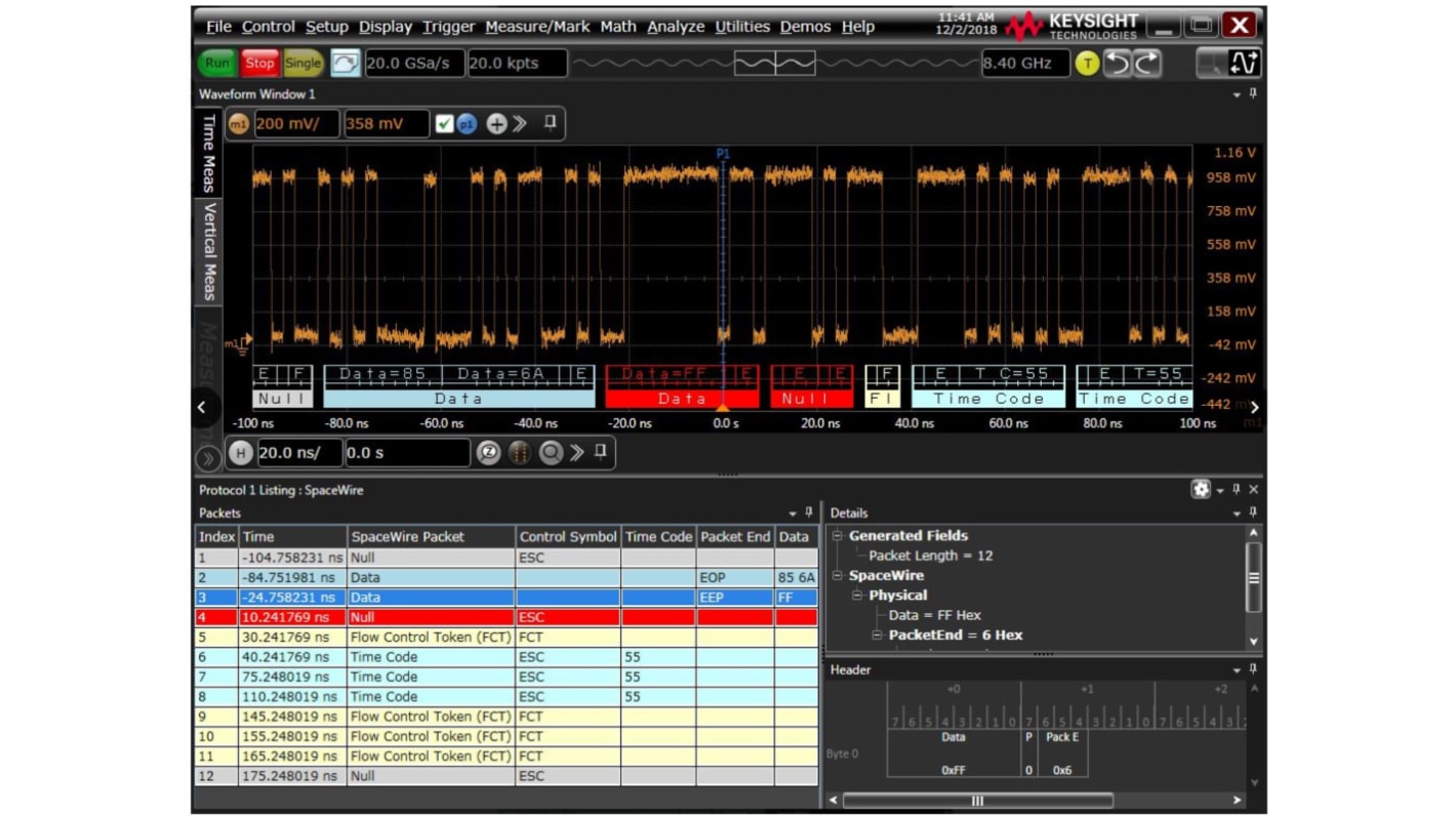 oszcilloszkóp szoftverek, Oszcilloszkóp szoftver, használható:(Infiniium sorozat)-hez, szoftver: Oscilloscope Analysis