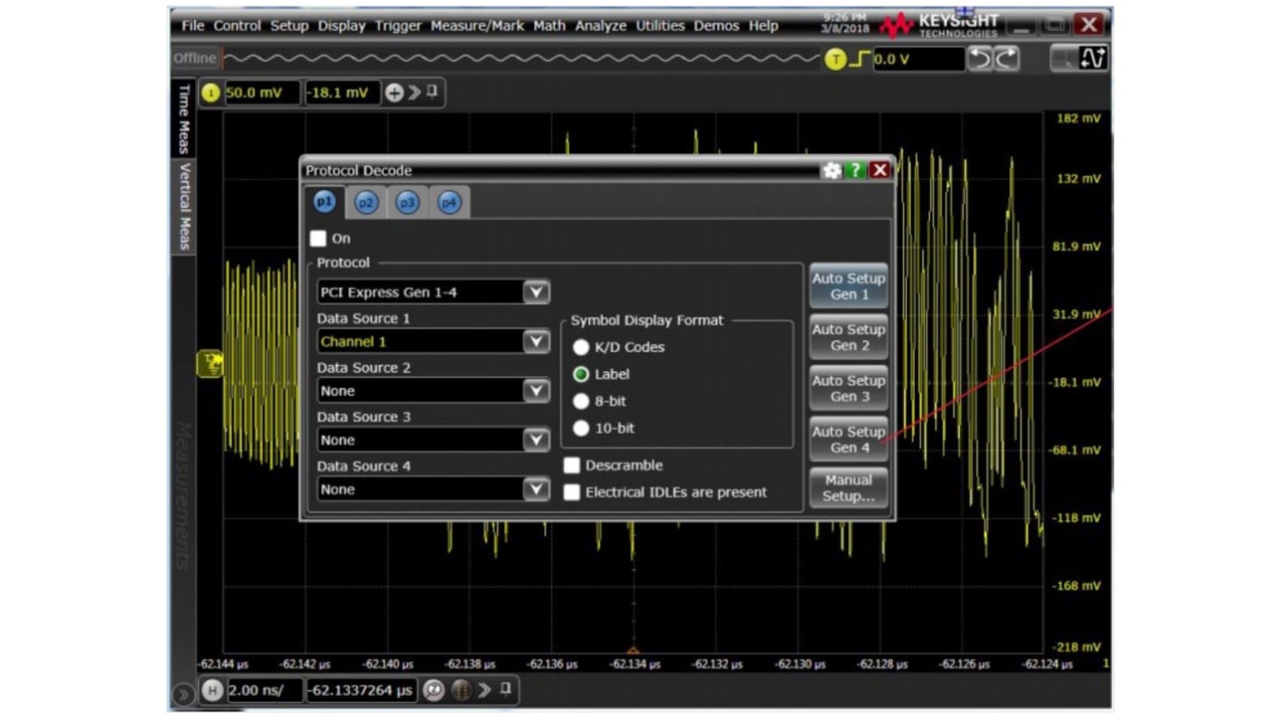 Oscilloscope Analysis Oscilloscope Software for Use with Infiniium Series