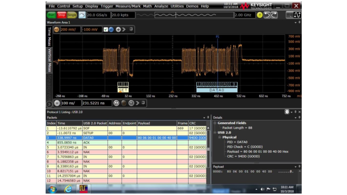 Oscilloscope Analysis Oscilloscope Software for Use with Infiniium Series