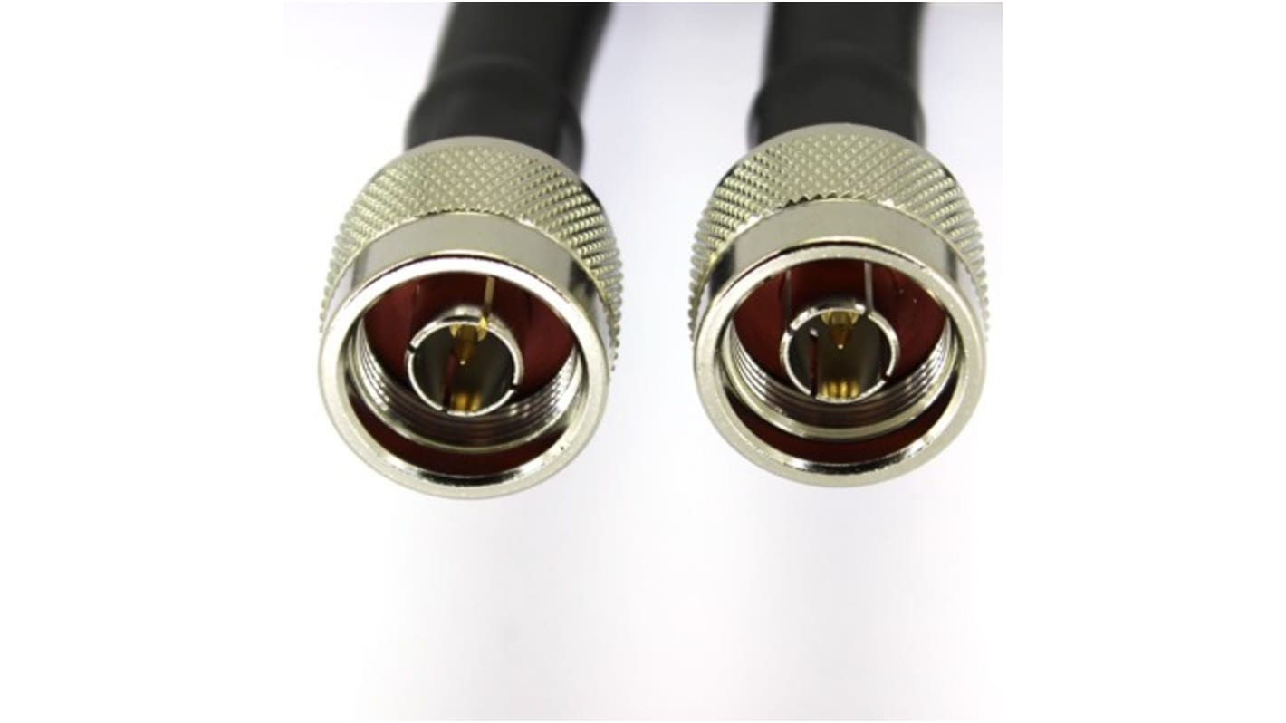 Cable coaxial RG214 RS PRO, 50 Ω, con. A: Tipo N, Macho, con. B: Tipo N, Macho, long. 5m, funda de Polietileno (PE)