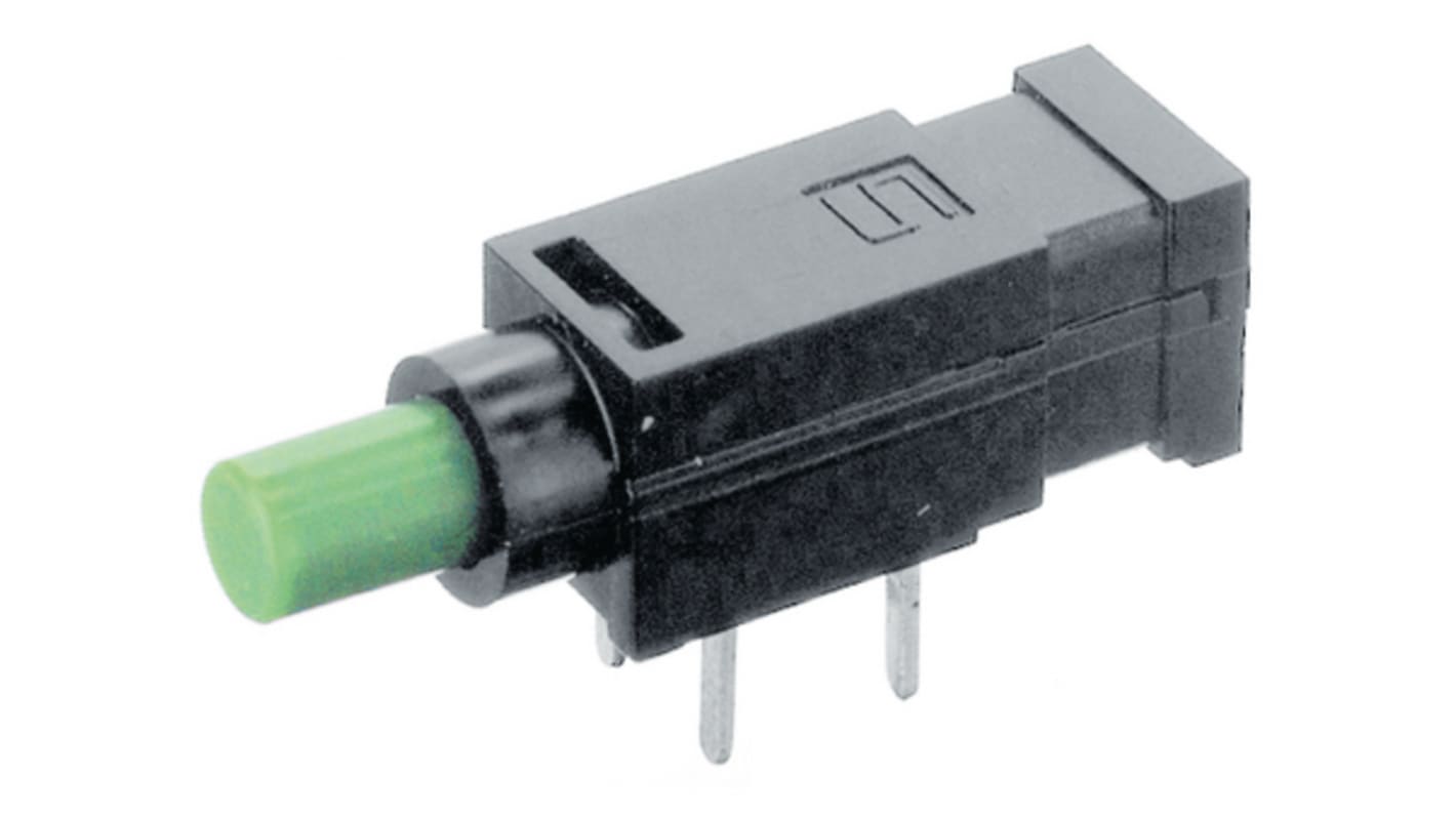 Interruptor de Botón Pulsador Schurter, color de botón Rojo, 1 CO, acción momentánea, 48V, PCB, IP40