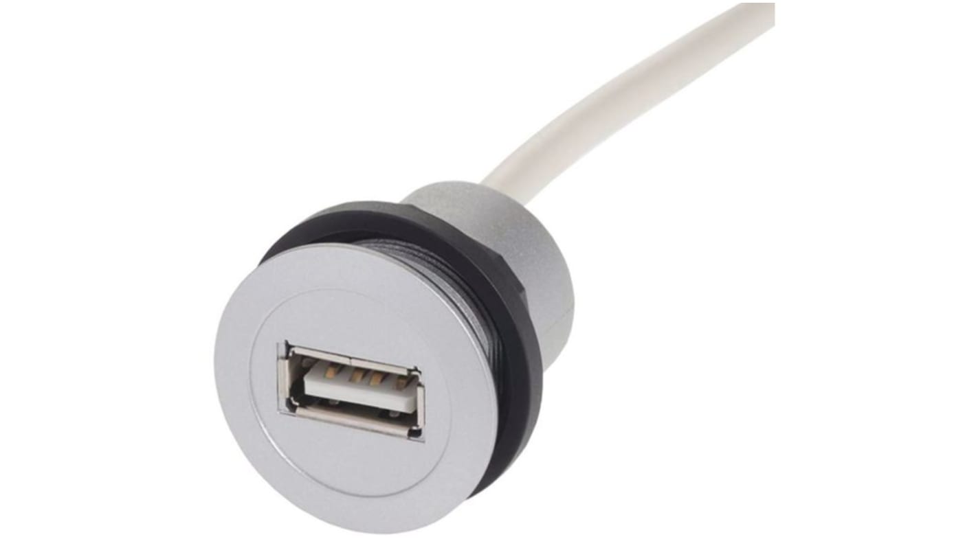 HARTING Straight, Socket Type USB-A 2 IP20 USB Connector