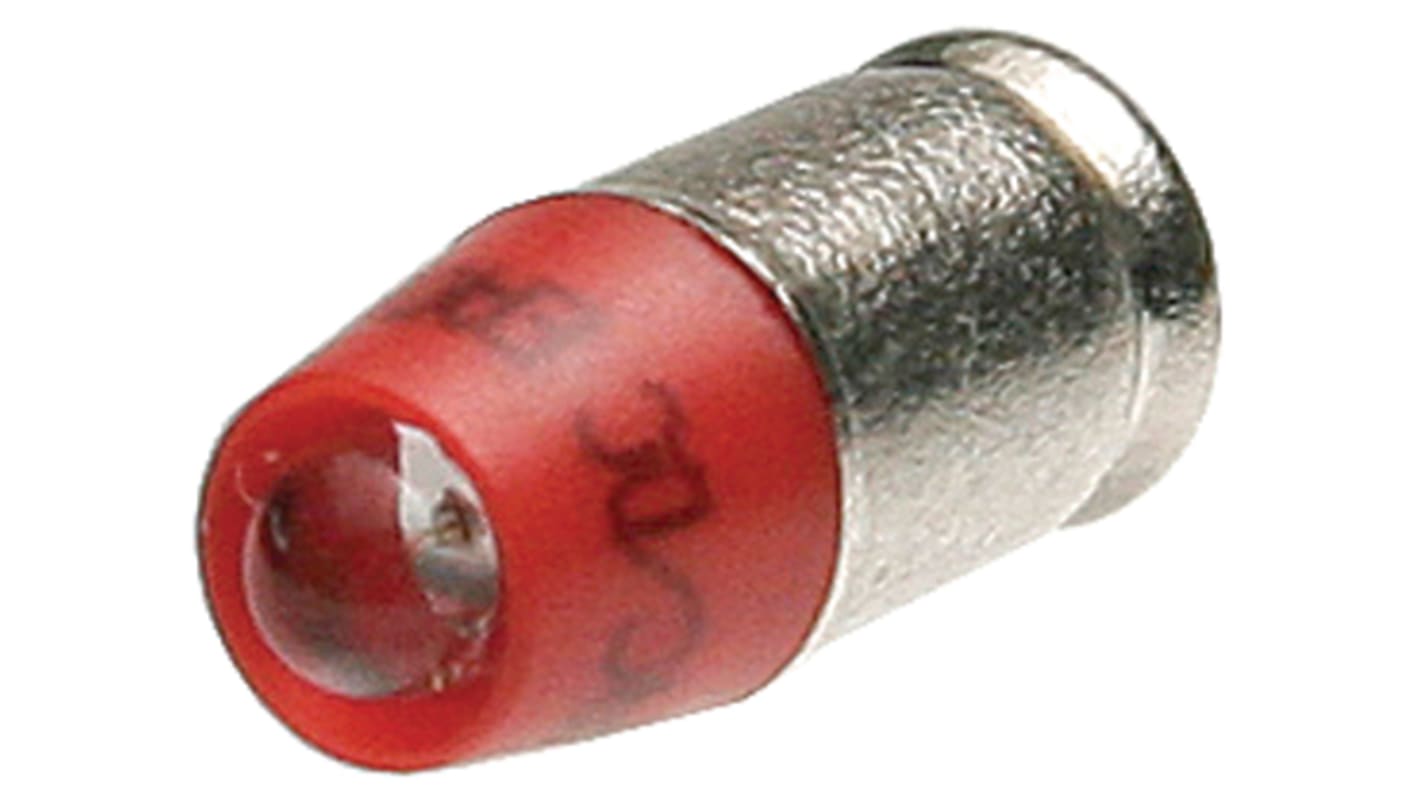 Jelzőfény Vörös, 6.1mm Ø , 28V ac/dc