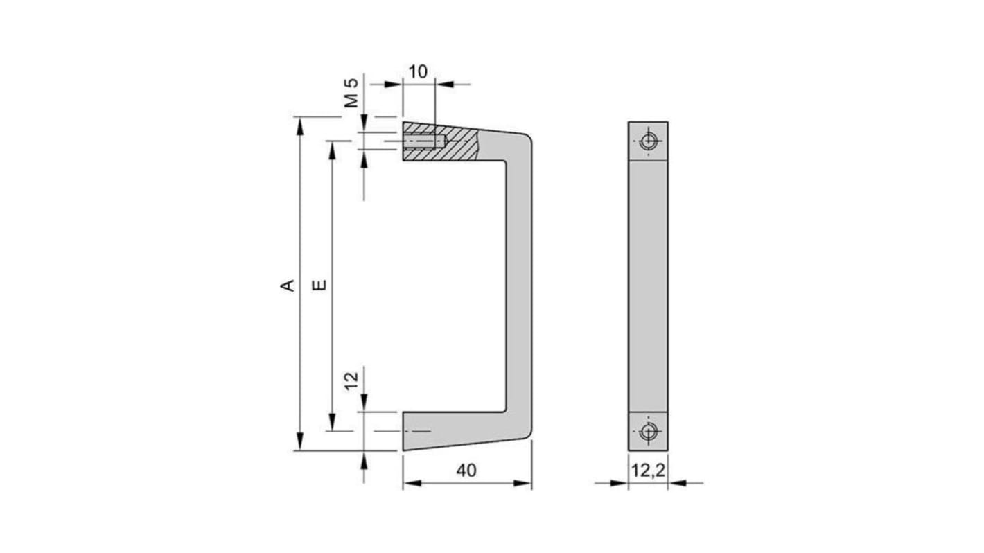 Tirador nVent SCHROFF serie 10501 de Aluminio