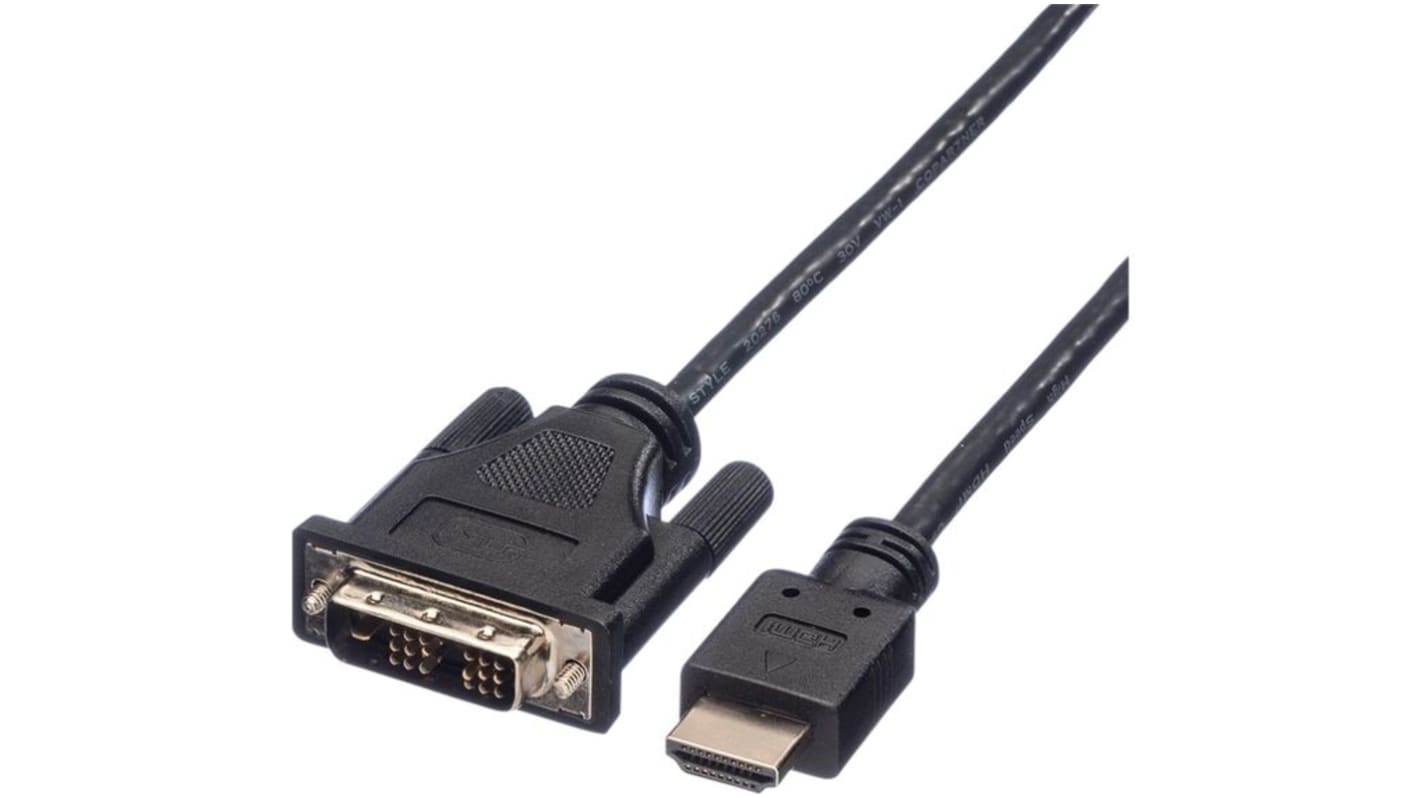 DVI (18+1) - HDMI cable m - m 1.0m Black