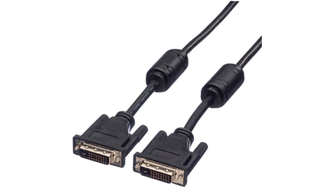 DVI.D(24+1)cable duallink m-m 7.5m Black