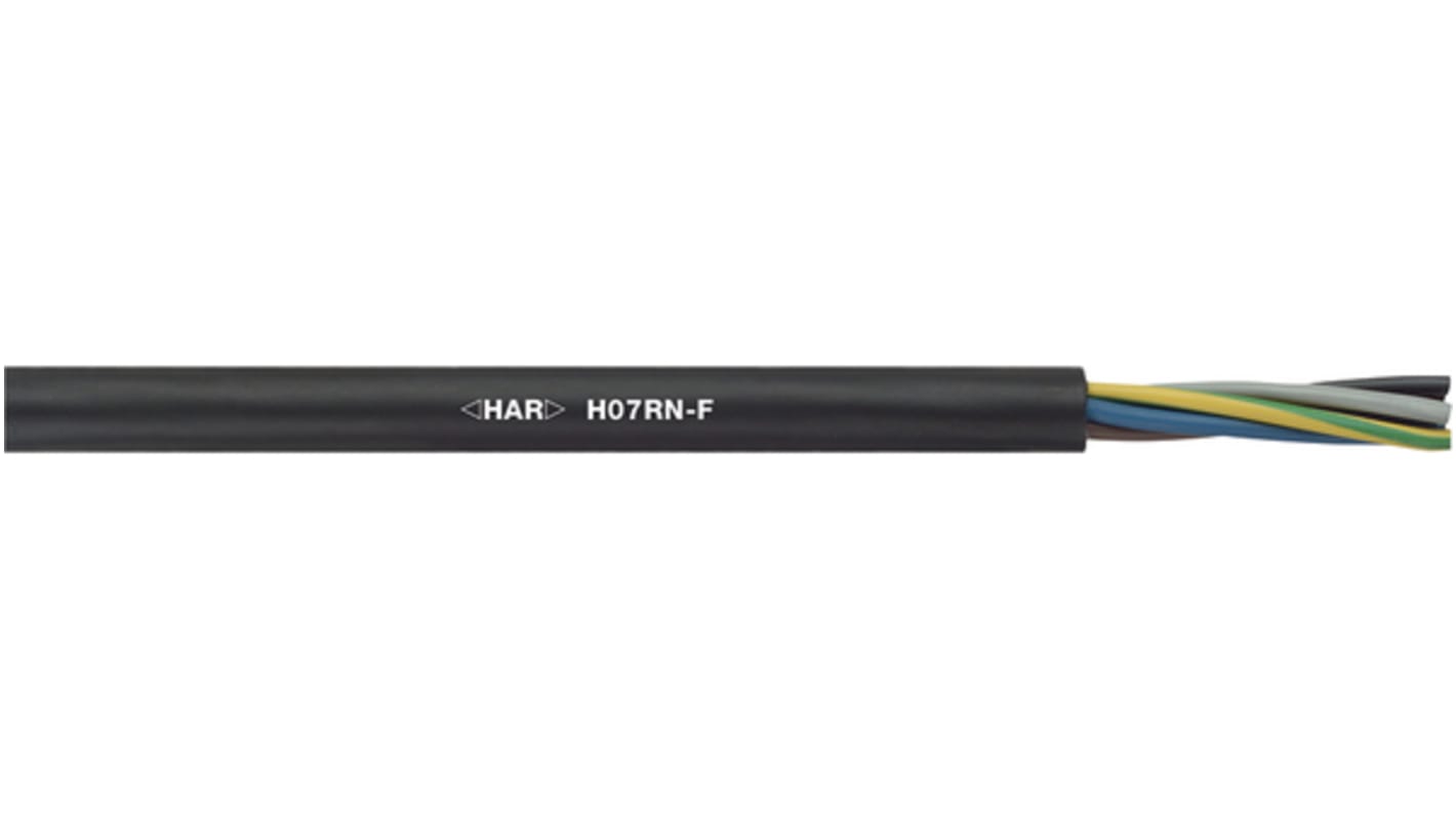 Lapp Mains Power Cable, 4 mm², 50m, Black Silicone Rubber Sheath, Mains, 450/750 V