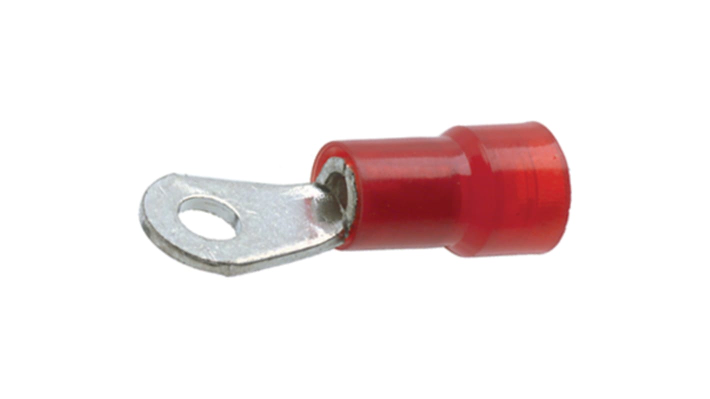 Ring cable lug Red 3.2mm PU=Pack of 100