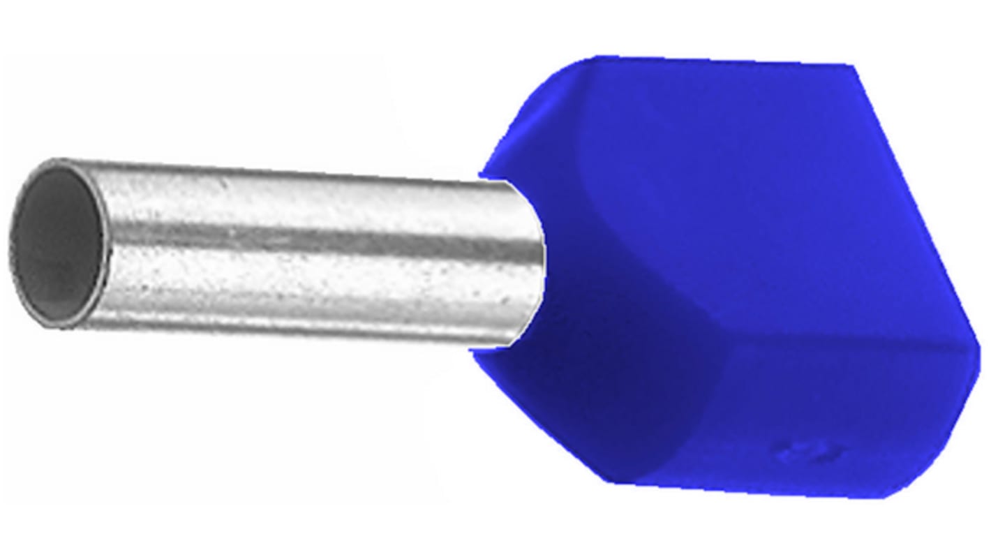 Twin Entry Ferrule Blue 2.5mm²/9mm PU=Pa