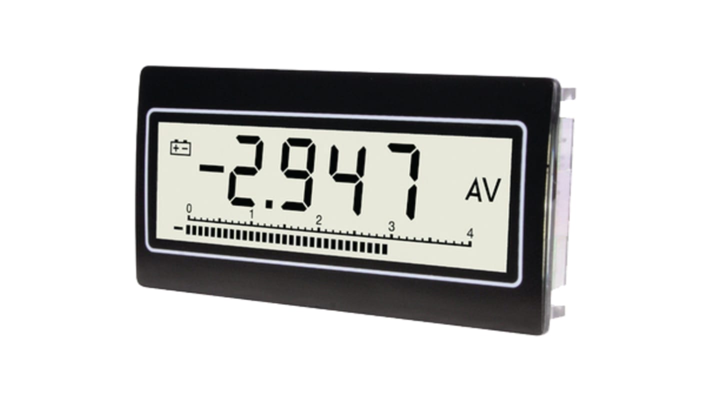 TDE Instruments DPM802 LCD mit 40-Segment-Bargraph Einbaumessgerät für Strom, Spannung H 33mm B 68mm 3 3/4-Stellen