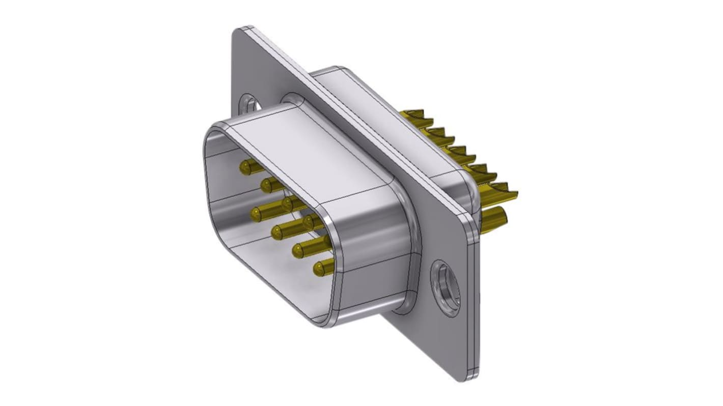 Connecteur Sub-D Mâle Deltron 9 voies Horizontal