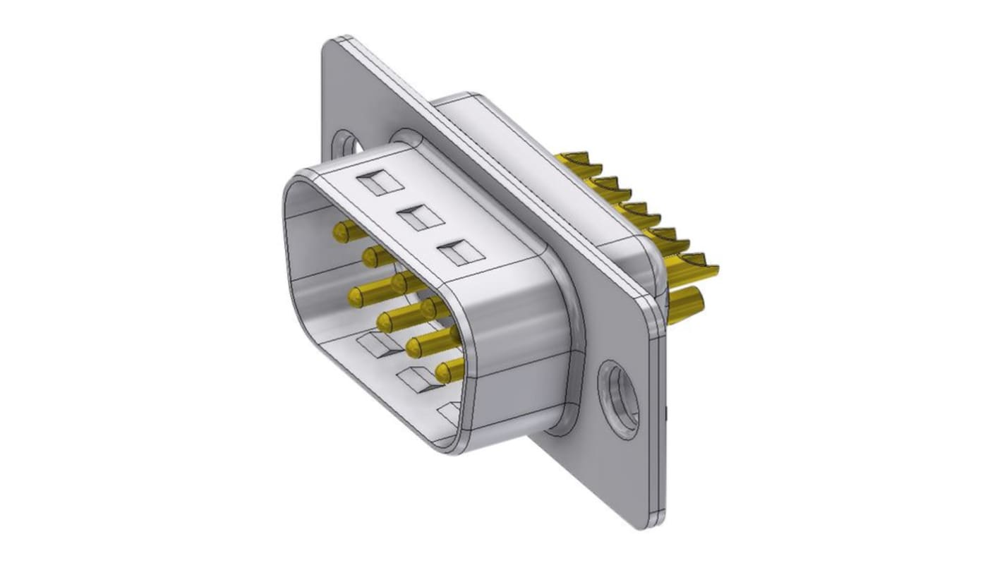 Deltron DTZ Sub-D Steckverbinder Stecker Horizontal, 9-polig