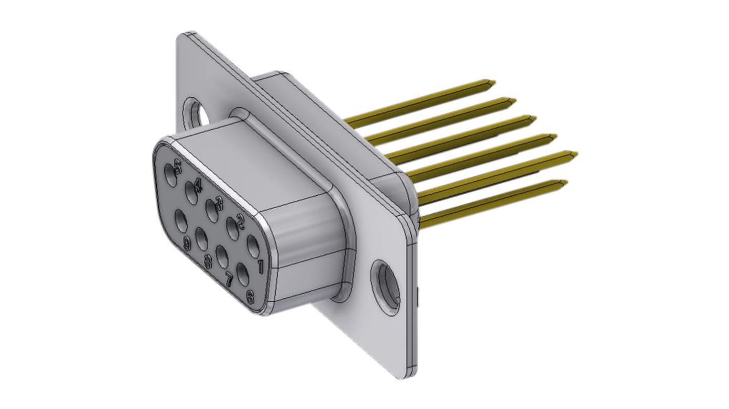 Conector D-sub Deltron, Serie DTZ, Horizontal, Hembra