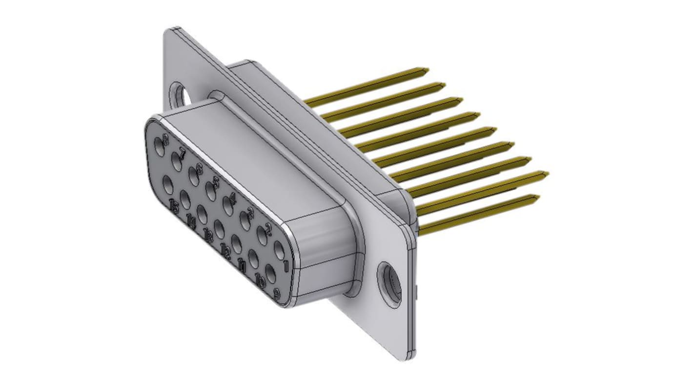 Conector D-sub Deltron, Serie DTZ, Horizontal, Hembra