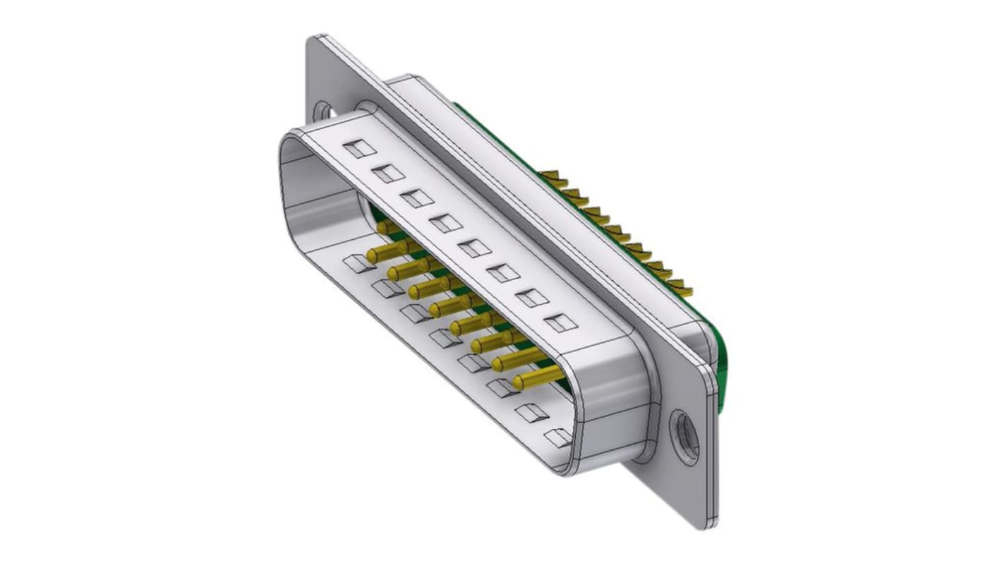 Deltron DTS Sub-D Steckverbinder Stecker Horizontal, 10-polig