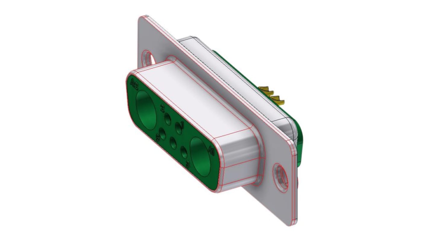 Deltron DTS 10 Way Horizontal D-sub Connector Socket