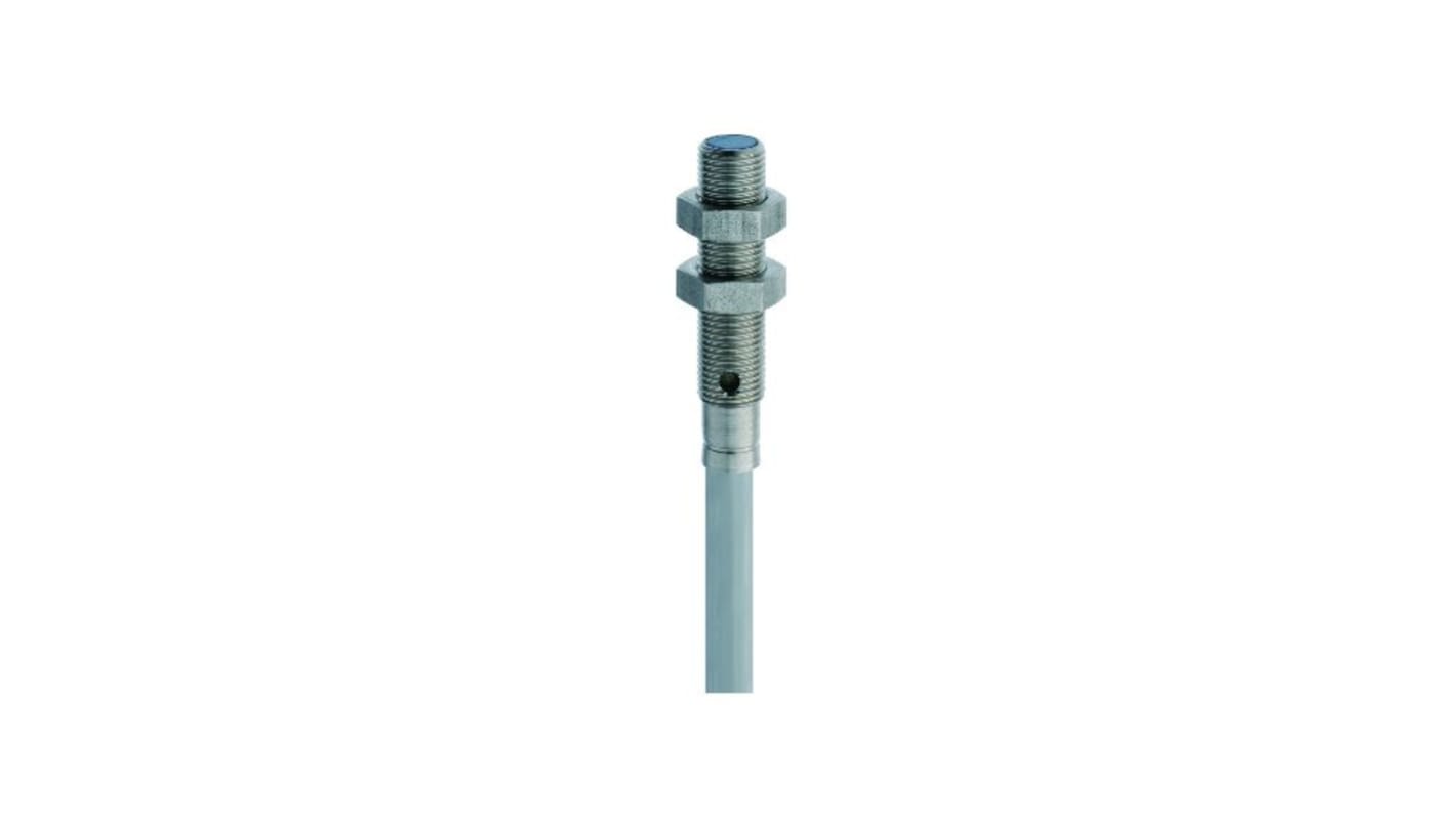 Contrinex DW-AD Series Inductive Barrel-Style Inductive Proximity Sensor, M5 x 0.5, 0.8 mm Detection, PNP NO Output, 10