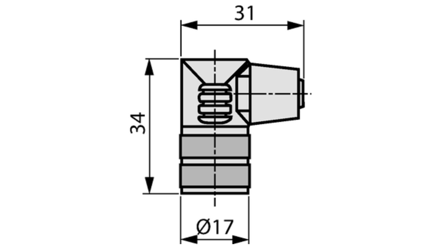 Novotechnik 産業用丸形コネクタ, 5極, M16, ケーブルマウント, EEM 33-72 M16-W5P