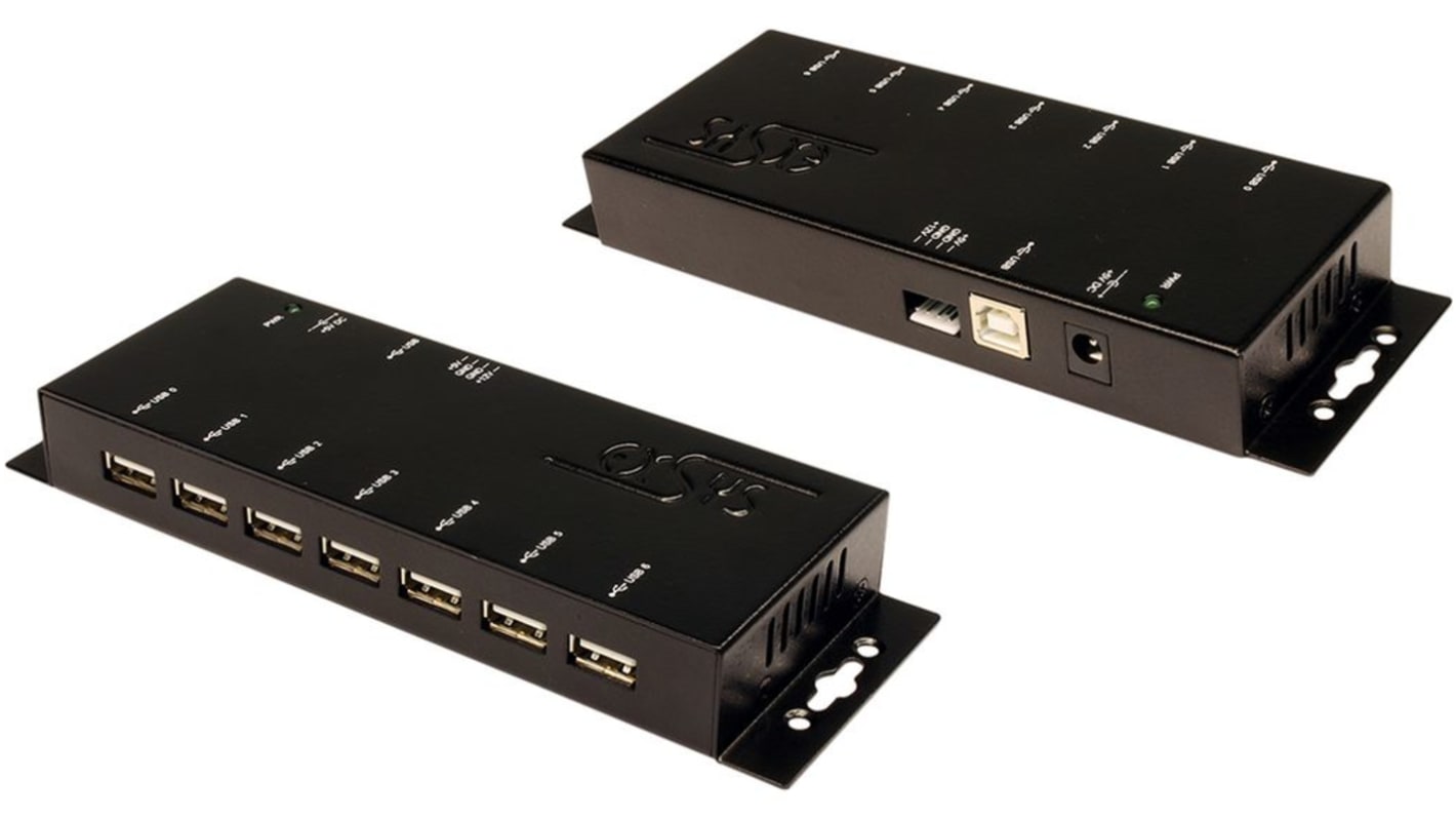 Exsys, USB 2.0 USB-Hub, 7 USB Ports, USB A, USB B, USB, 178.40 x 59.50 x 23.20mm