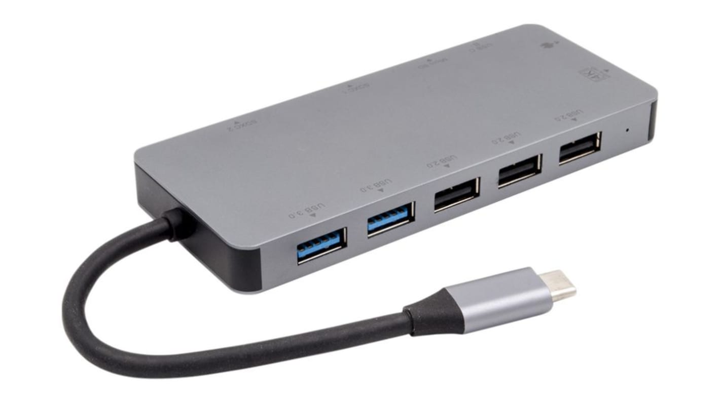 Exsys Docking-Station, USB, mit HDMI, VGA, 6 x USB Ports USB A, USB C-Anschl.