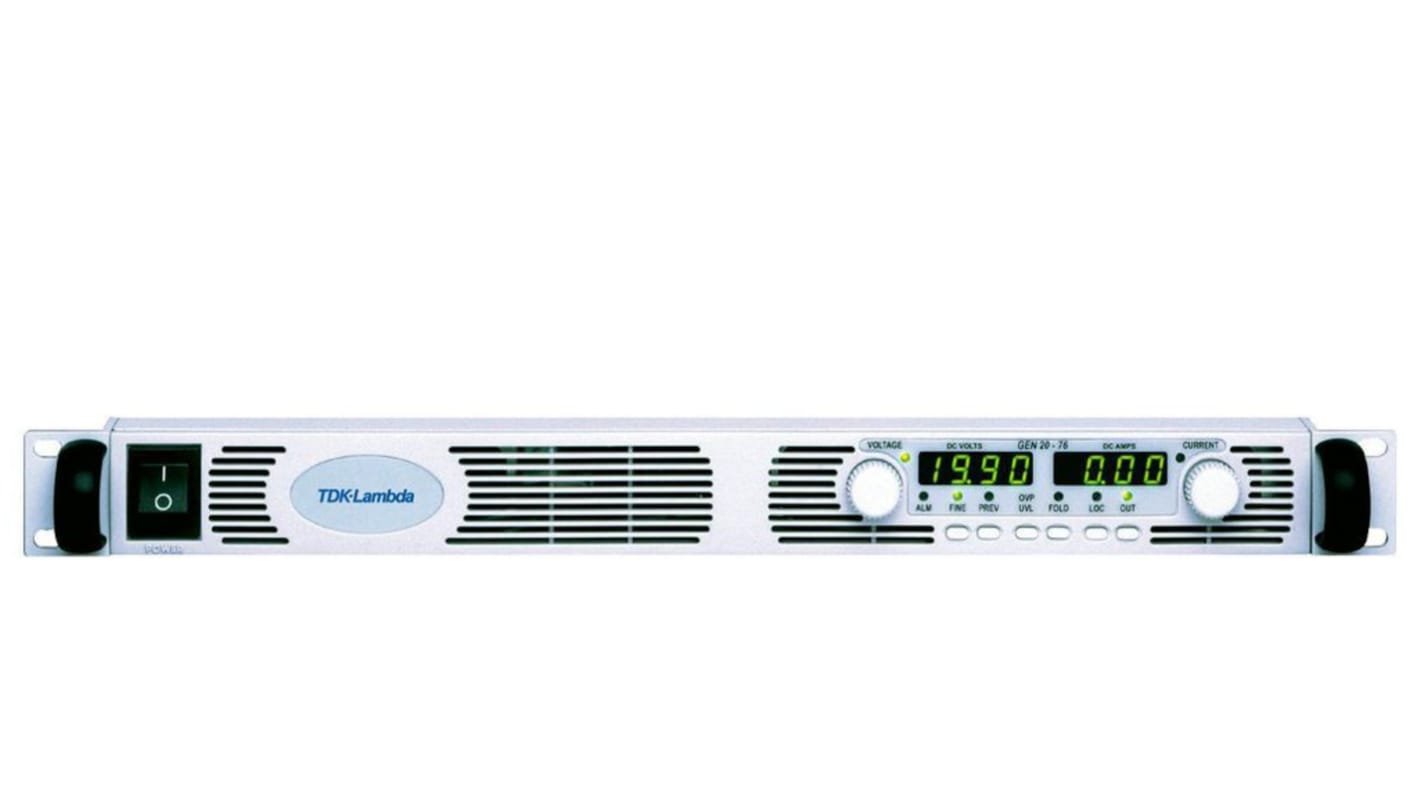 TDK-Lambda GEN600 Series Digital Bench Power Supply, 0 → 600V dc, 0 → 2.6A, 1-Output, 1.56kW