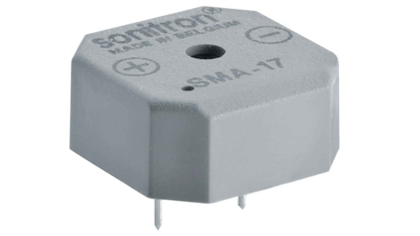 Sonitron Piezo Buzzer Dauerton, 82dB, 1.5V dc→24V dc, 17.5 x 8mm