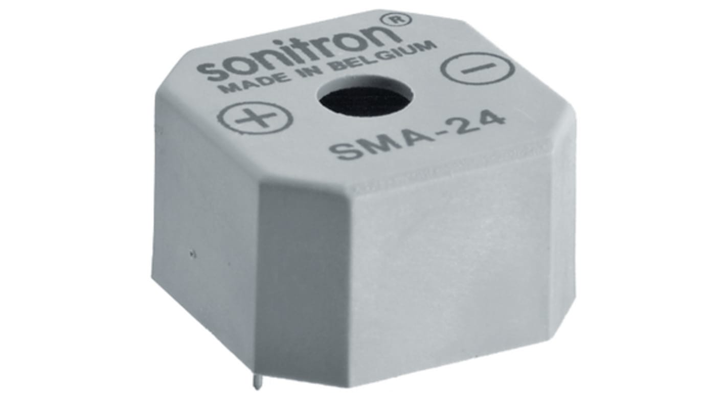 Zumbador Piezoeléctrico Sonitron SMA-24-P15, 92dB, Continua