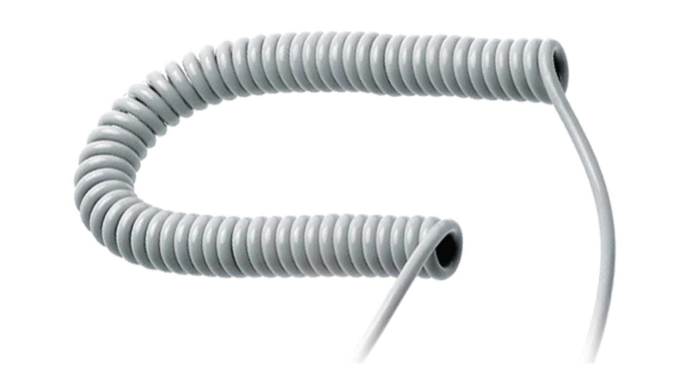 Cable Multiconductor de Alimentación Cable en espiral The Best Solution de 3 núcleos, 0,25 mm², long. 2m, 250 V, funda