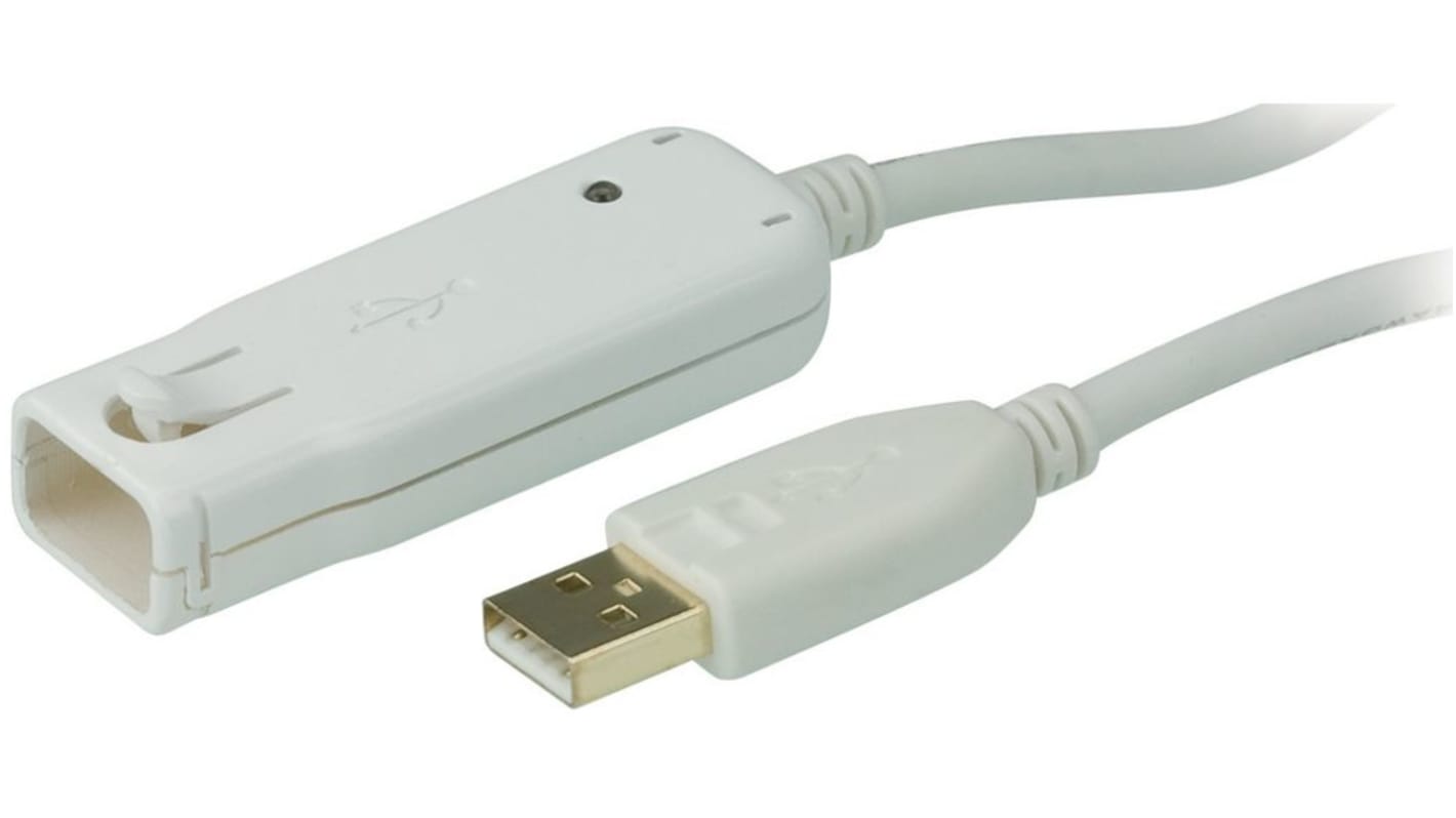 Cable USB 2.0 Aten, con A. USB A Macho, con B. USB A Hembra, long. 12m