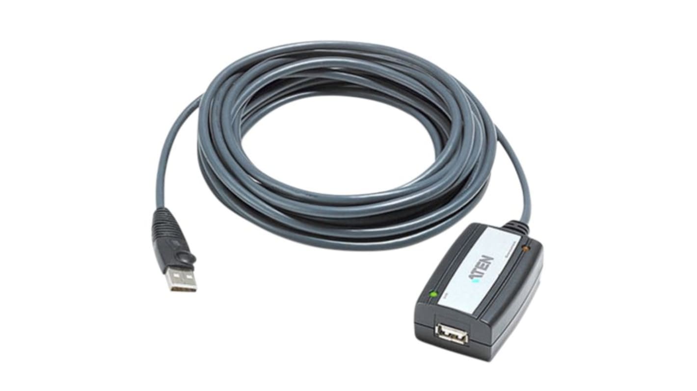 Cable USB 2.0 Aten, con A. USB A Macho, con B. USB A Hembra, long. 5m