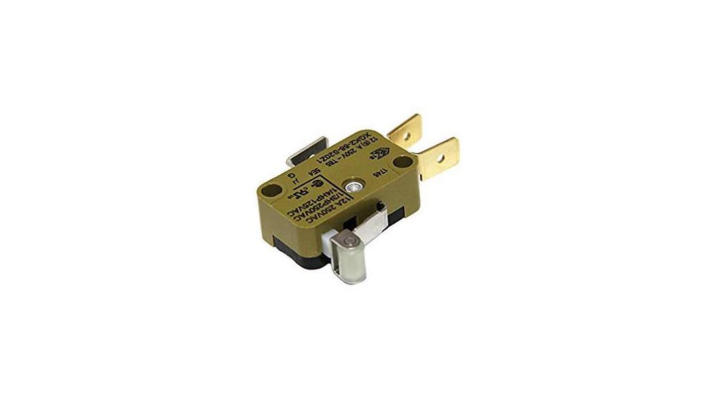 Saia Burgess Roller Lever Micro Switch, Faston Terminal, 10A, 1CO, IP40