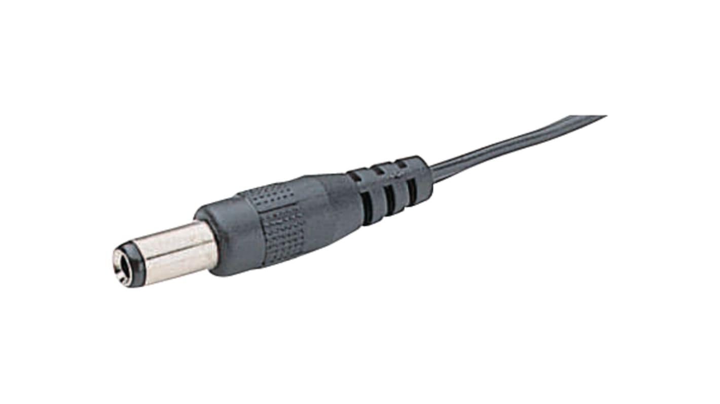 Lyric Shin Electonic 2 Core Power Cable, 2m, Black Polyvinyl Chloride PVC Sheath, Power
