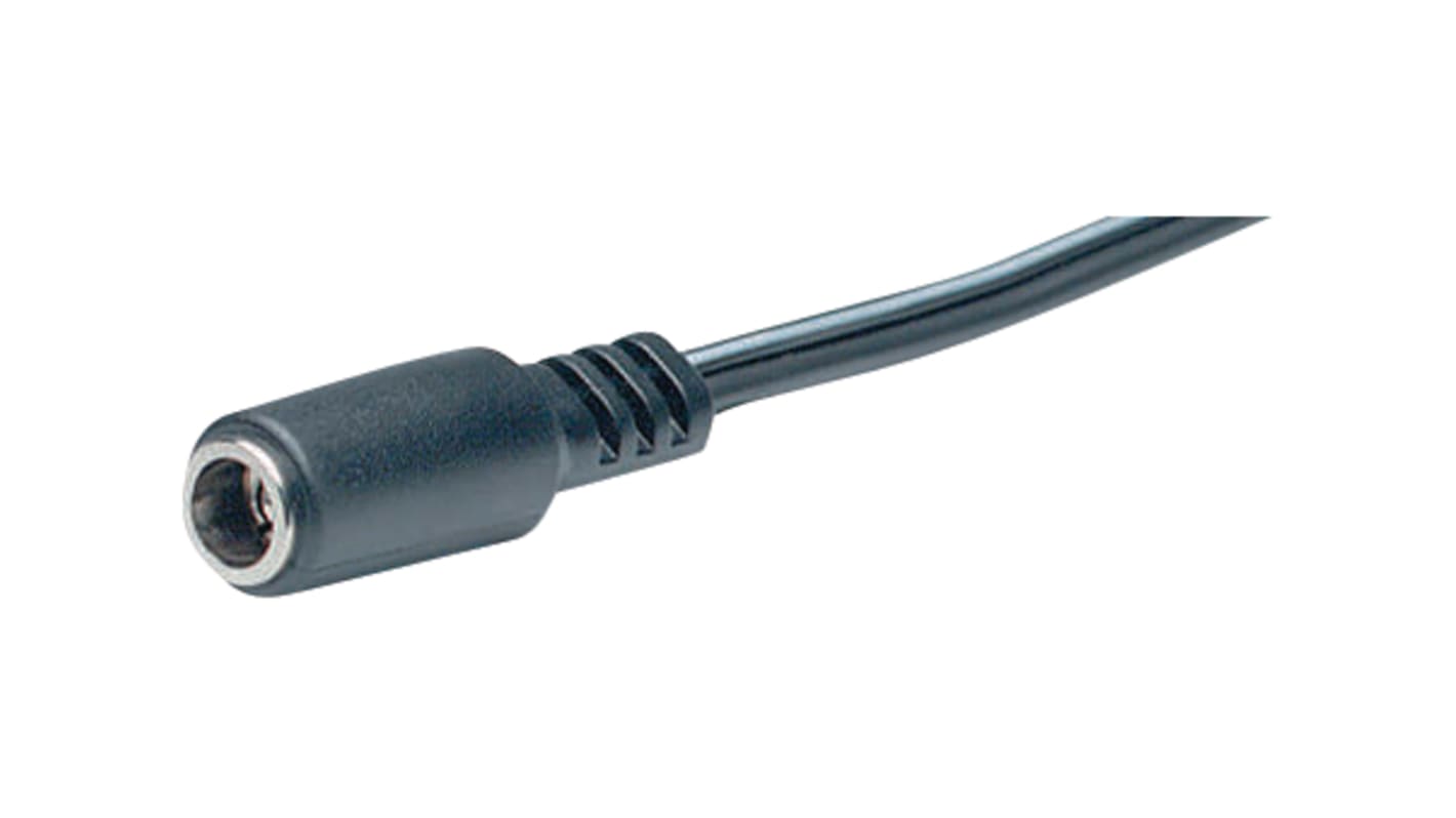 Marushin Power Cable, Black Polyvinyl Chloride PVC Sheath, Power, 500 mA, 12 V