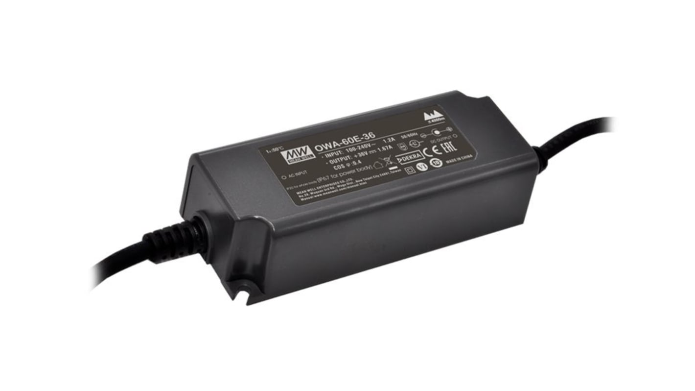 Adaptador AC/DC MEAN WELL 90 to 264V ac, 24V, 2.5A, 60W