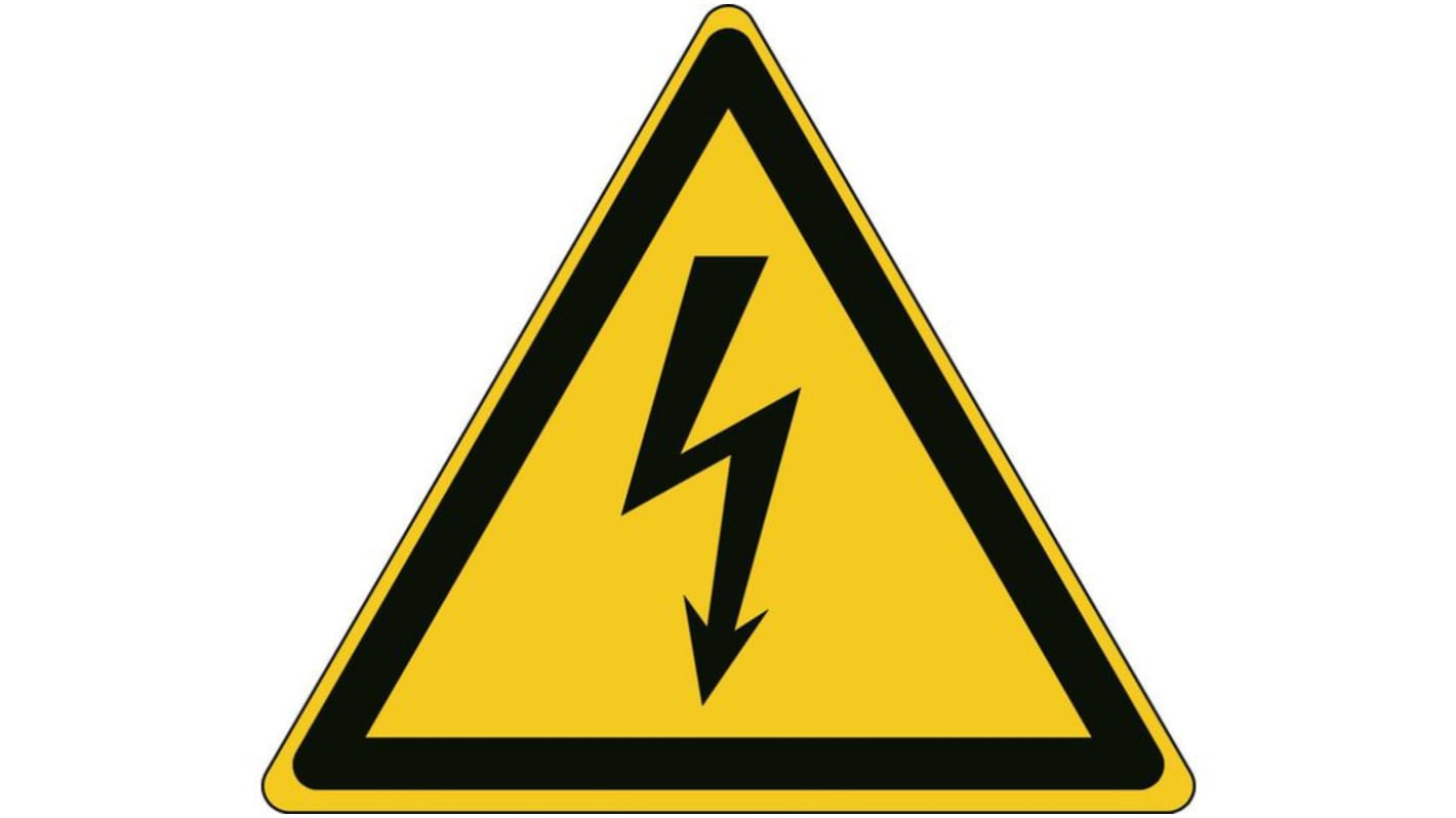 Brady Sicherheitszeichen, , Schwarz/Gelb, Gefahr: Elektrizität, H 173 mm B 200mm