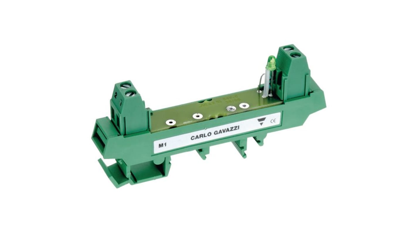 Carlo Gavazzi RPM1 4 Pin 230V DIN Rail Relay Socket, for use with RP Series Realy