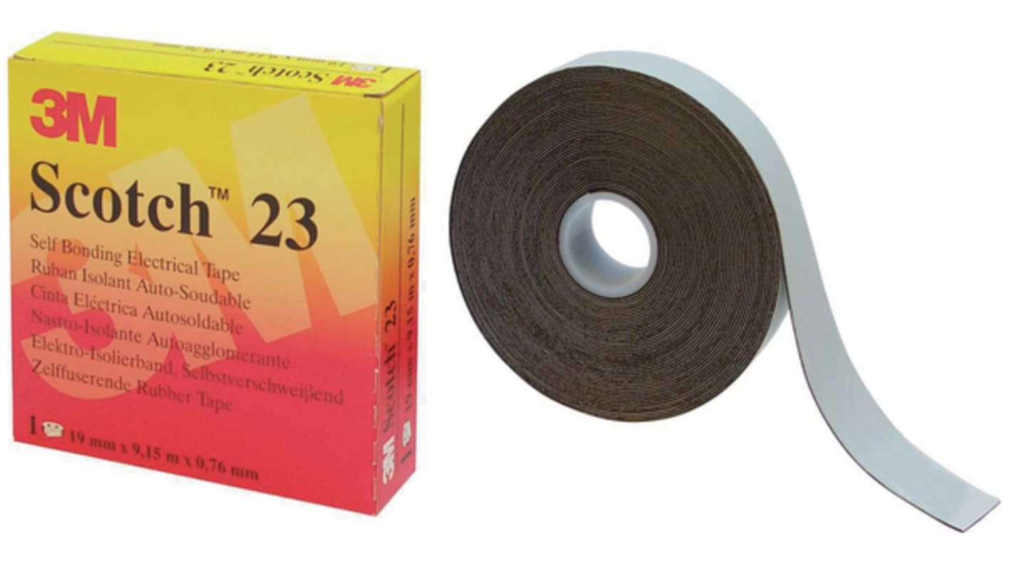 3M Black Ethylene Propylene Rubber Electrical Tape, 19mm x 9m