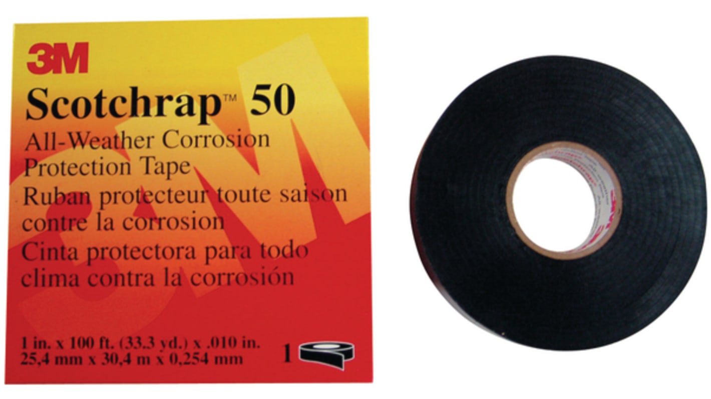 3M Black Polyvinyl Chloride Electrical Tape, 51mm x 30m