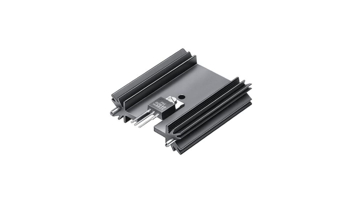 Heat sink 25.4mm 8.2 K/W black anodised