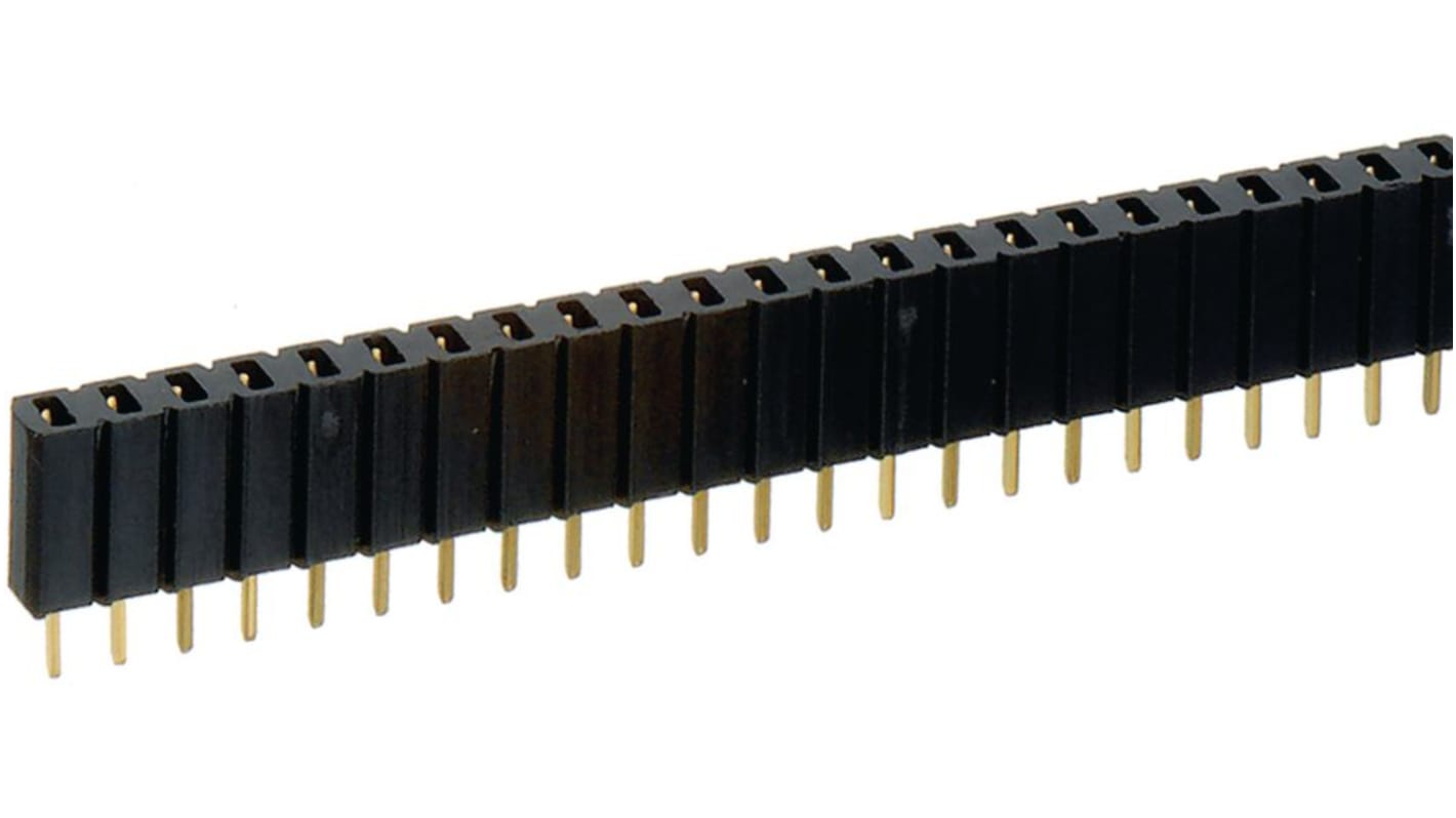 Fischer Elektronik PCB aljzat BL sorozatú 2.54mm 36 érintkezős, 1 soros , Egyenes, Átmenő furat, Csatlakozó